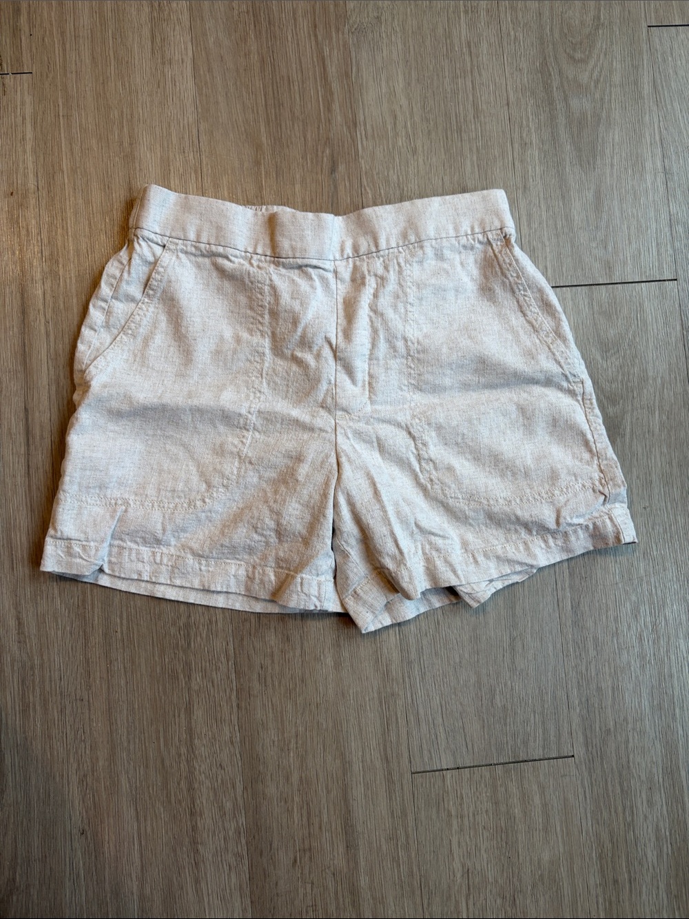 Banana Republic Cream Linen-Blend Shorts